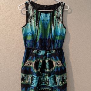 Like New Abstract Print Dress (w/ Pockets!)